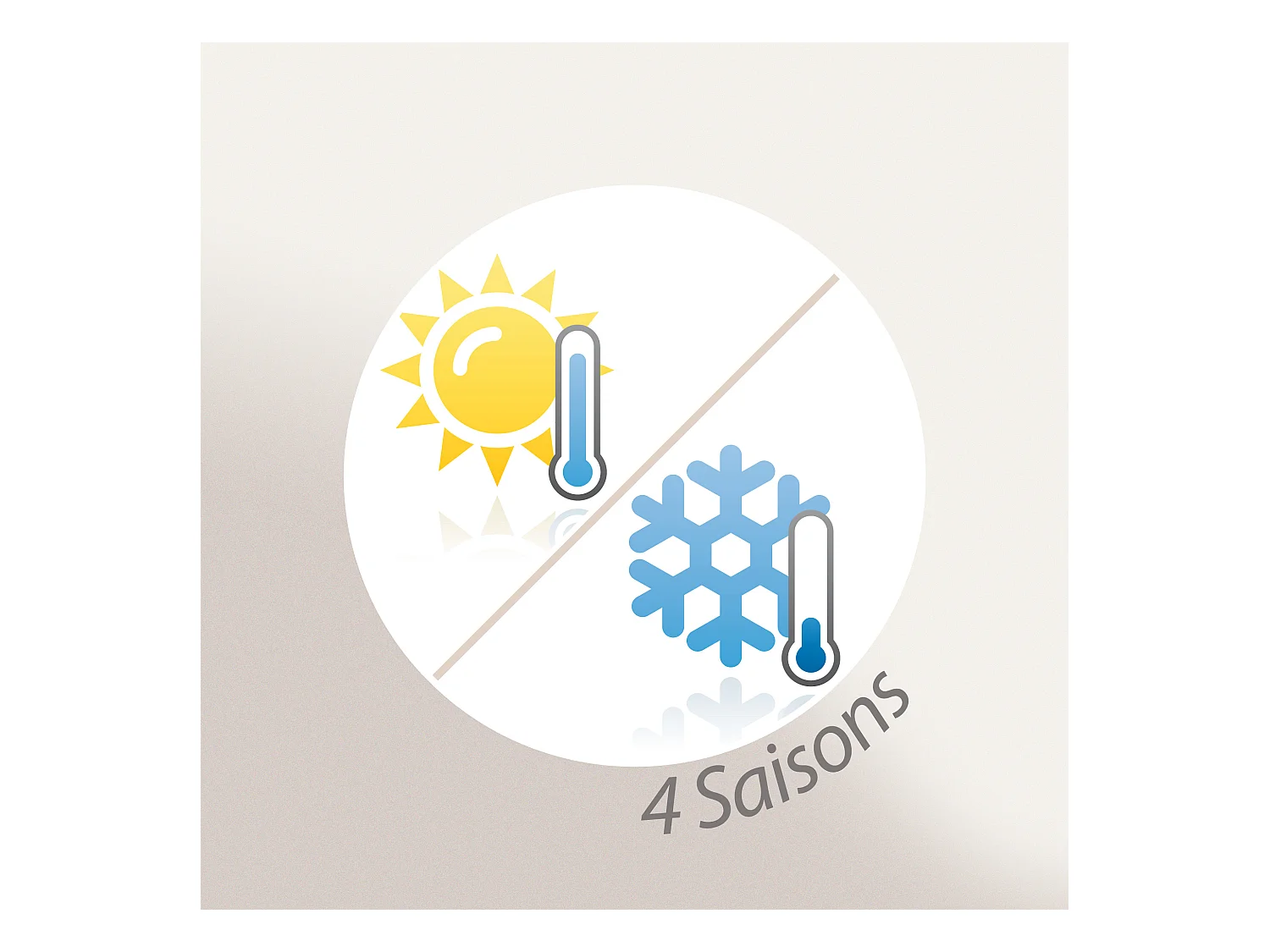 Couette 4 saisons 200x200 cm COCOON garnissage fibre polyester 200+300 = 500 g/m2