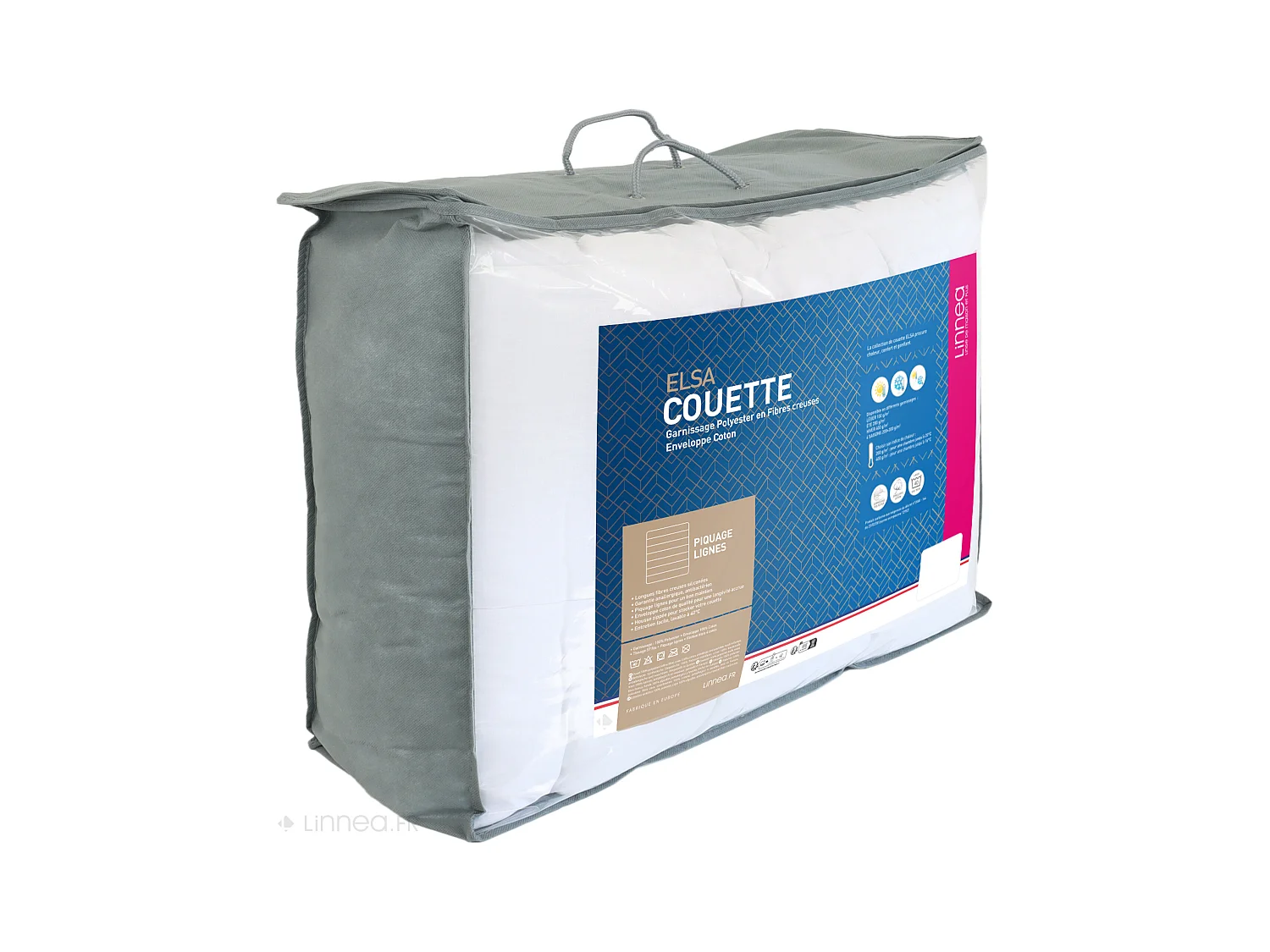 Couette 300x240 cm été ELSA garnissage fibre polyester 200 g/m2