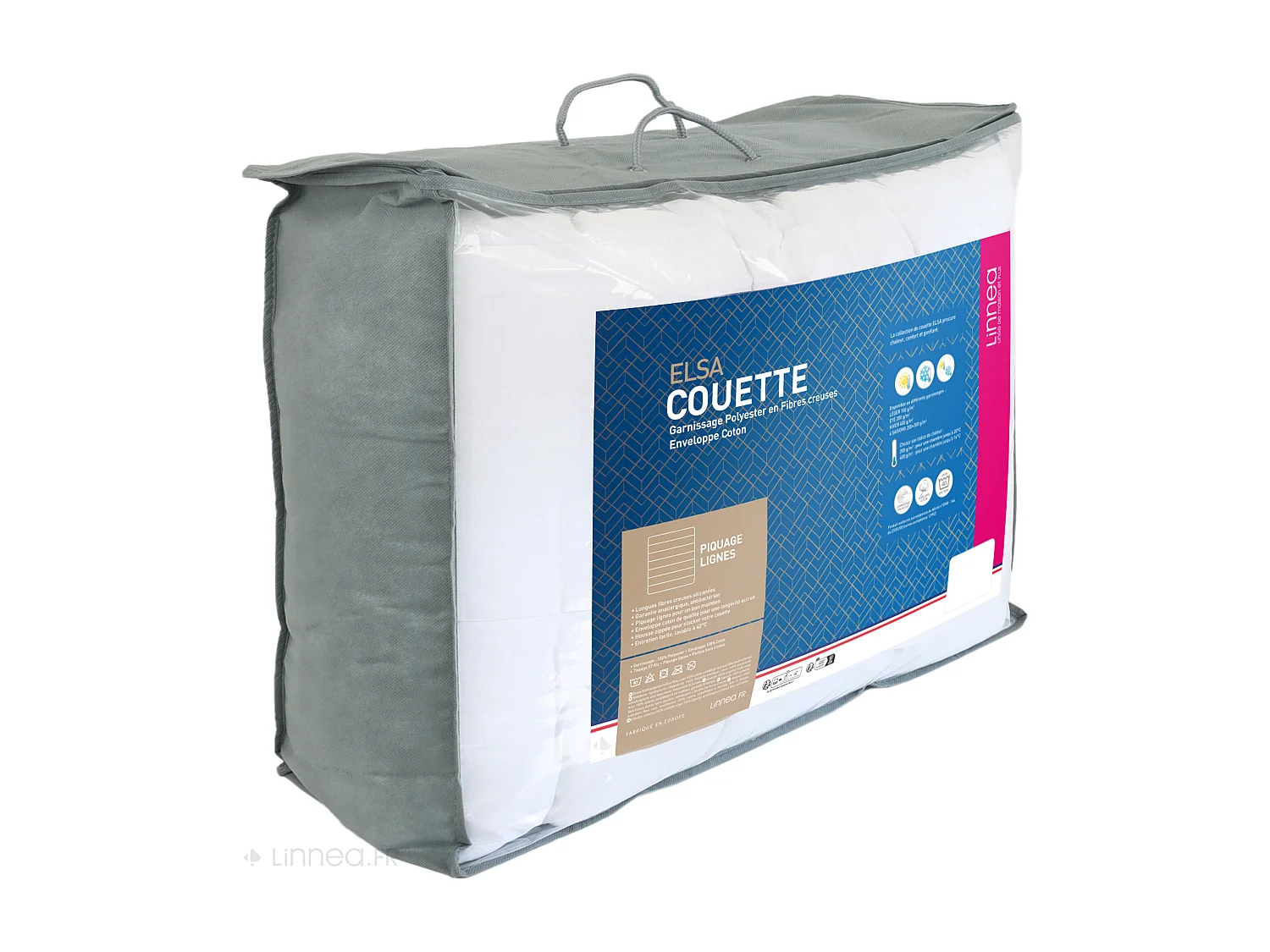 Couette 300x240 cm été ELSA garnissage fibre polyester 200 g/m2