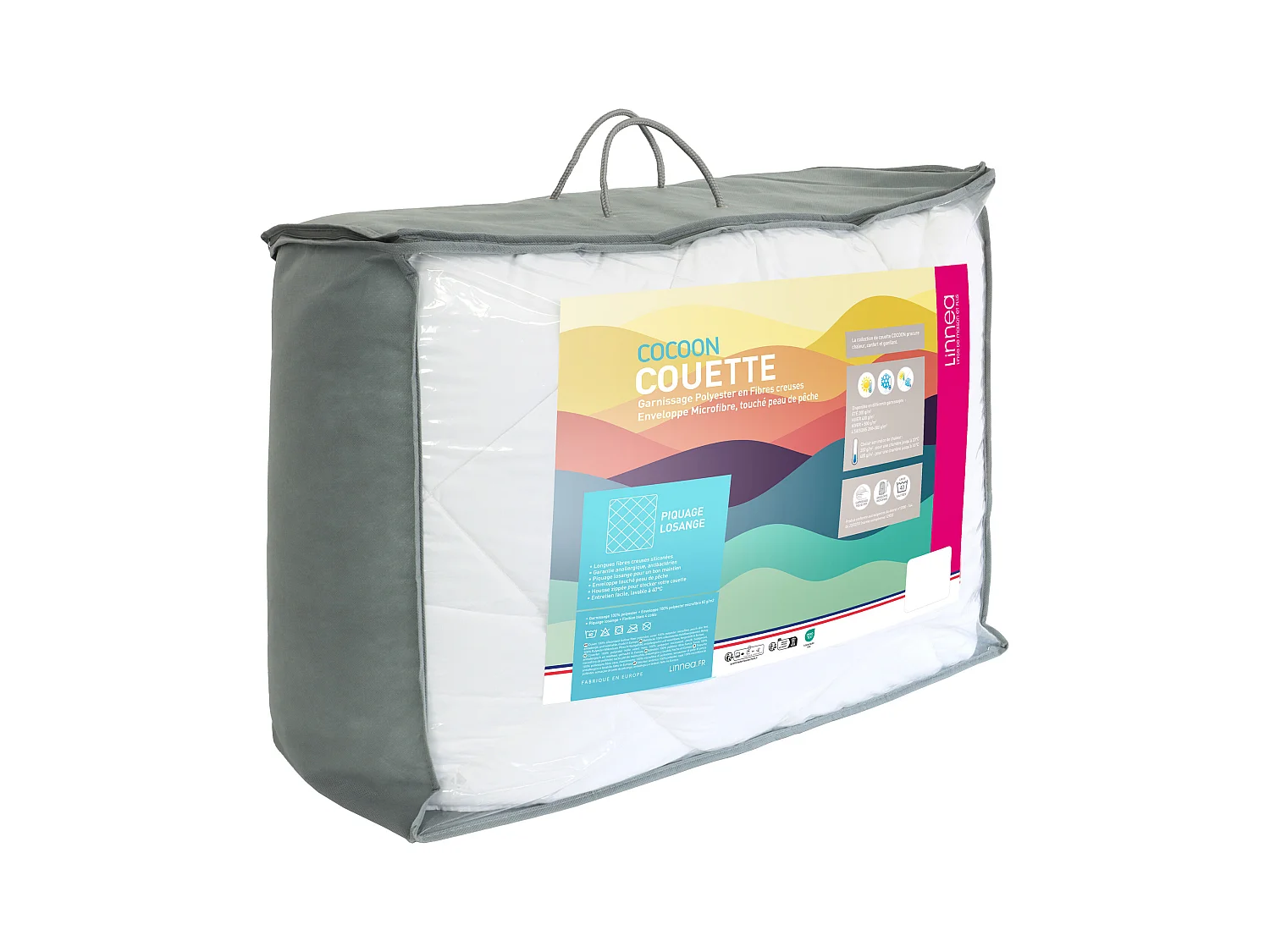 Couette hiver 240x220 cm COCOON garnissage fibre polyester 500 g/m2