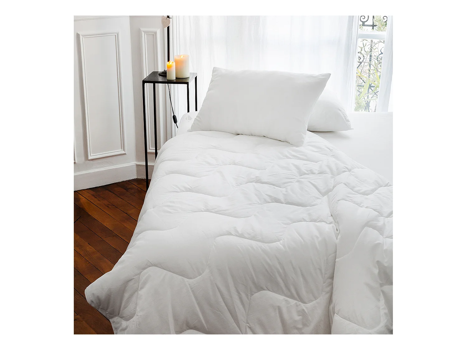 Couette 4 saisons 260x240 cm HARMONIE garnissage fibre polyester 150+300 = 450 g/m2