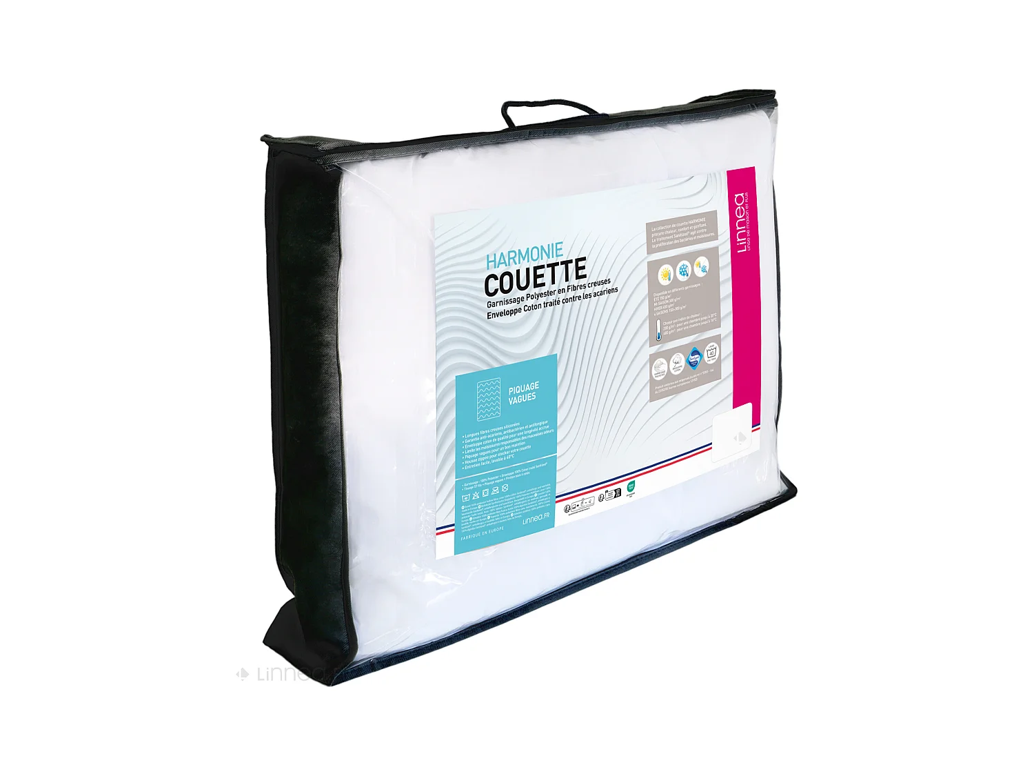 Couette été 140x200 cm HARMONIE garnissage fibre polyester 150 g/m2