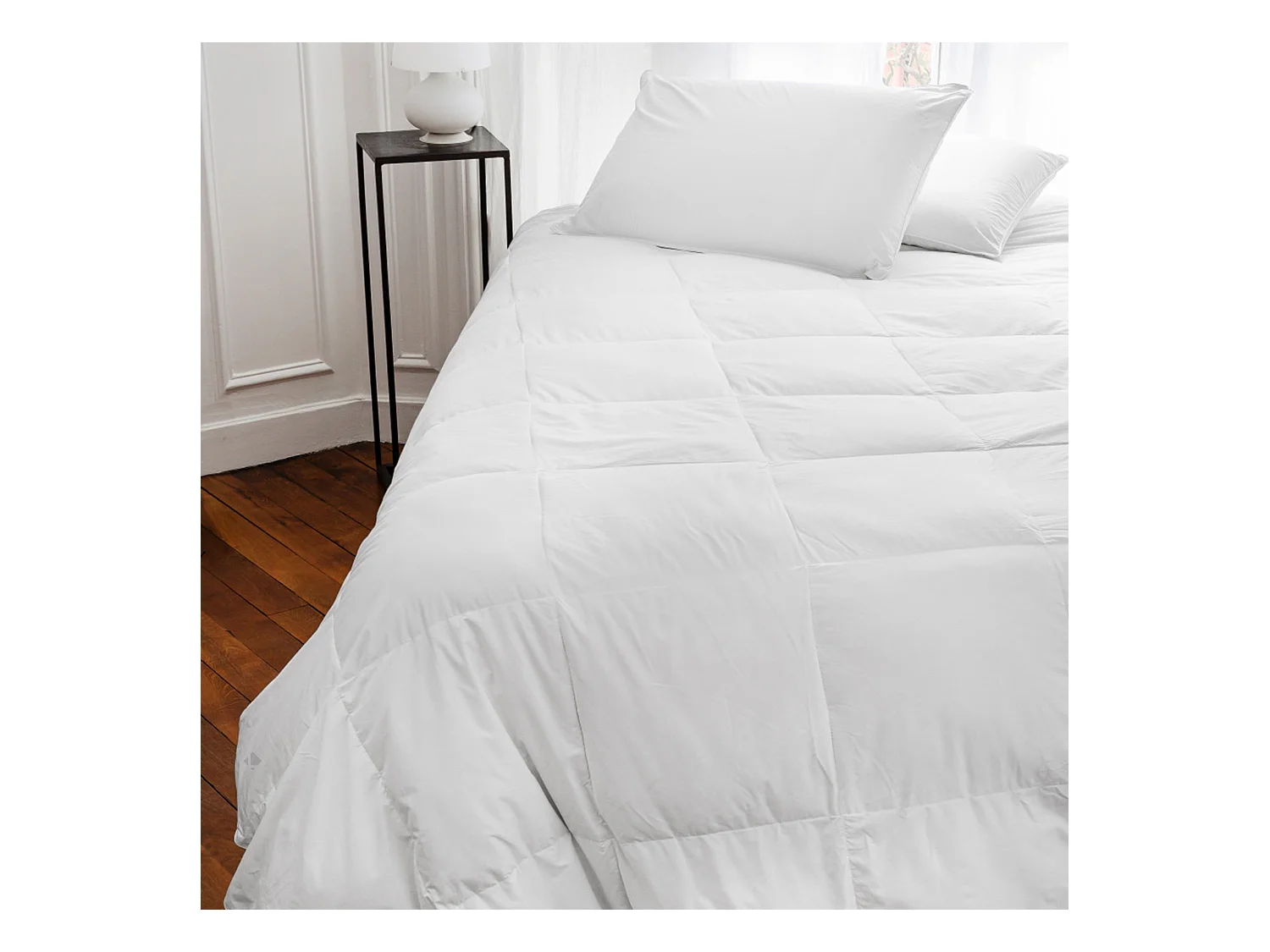 Couette tempérée 140x200 cm PLUMDOR garnissage naturel plumettes de canard 300 g/m2