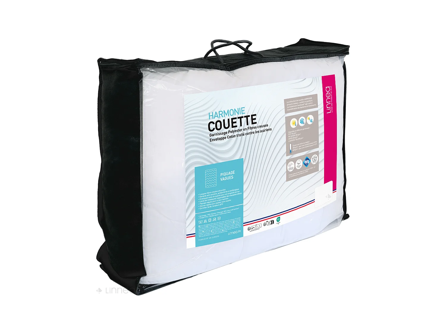 Couette été 240x220 cm HARMONIE garnissage fibre polyester 150 g/m2