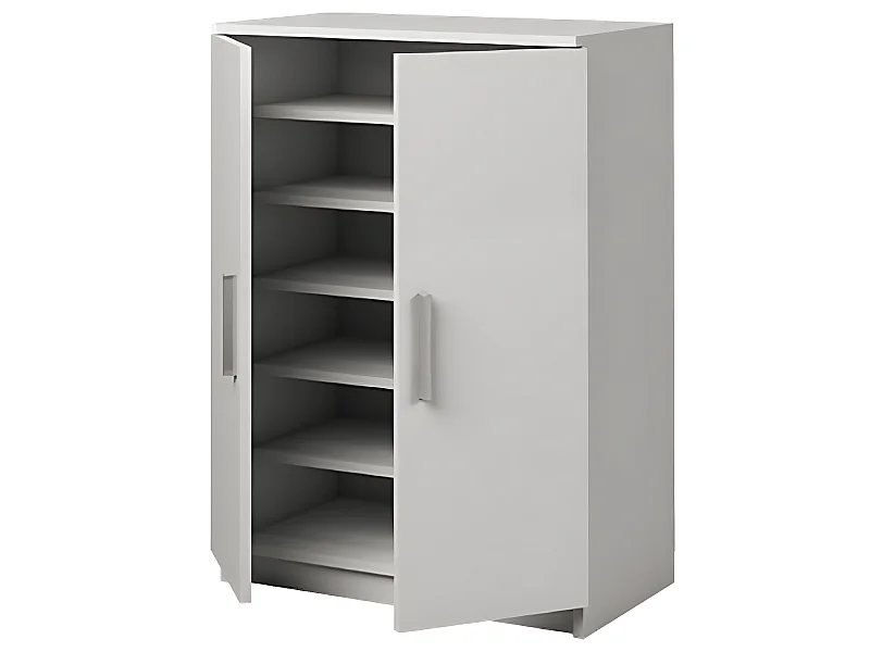 Armoire Meuble à chaussures coloris blanc - Hauteur 90 x Longueur 60 x Profondeur 35.6 cm