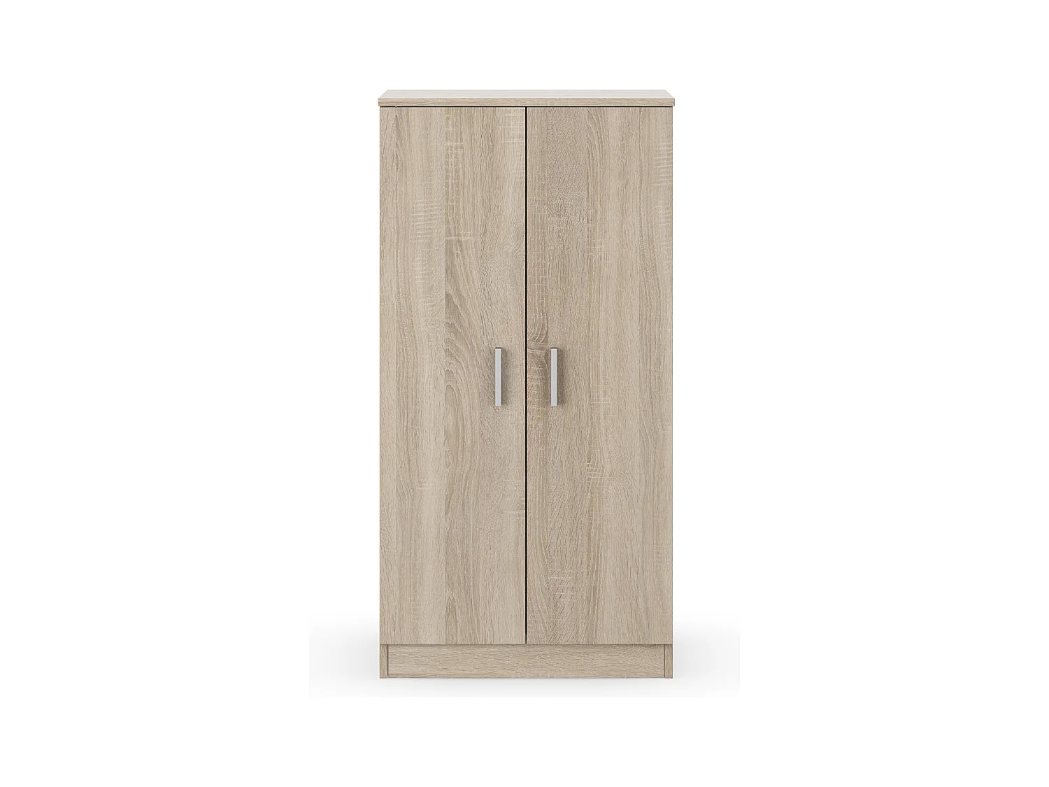Armoire à chaussures en bois coloris chêne canadien - Dim : Longueur 55 x Hauteur 108 x Profondeur 36 cm