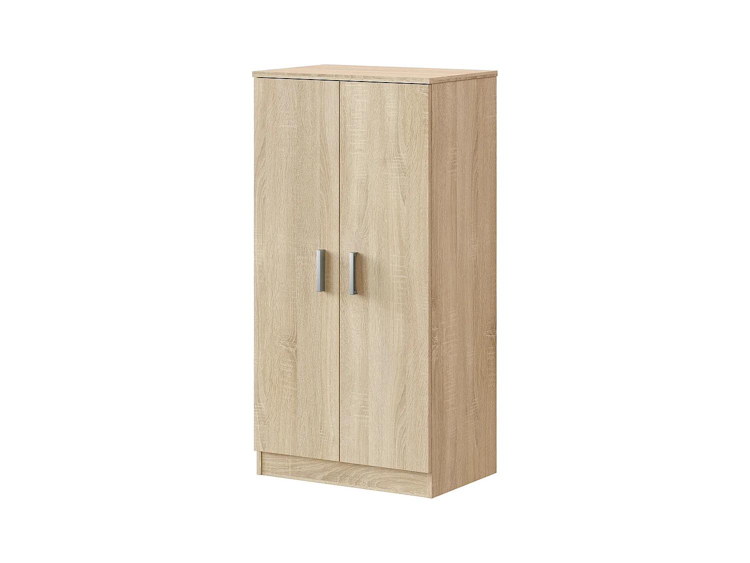 Armoire à chaussures en bois coloris chêne canadien - Dim : Longueur 55 x Hauteur 108 x Profondeur 36 cm