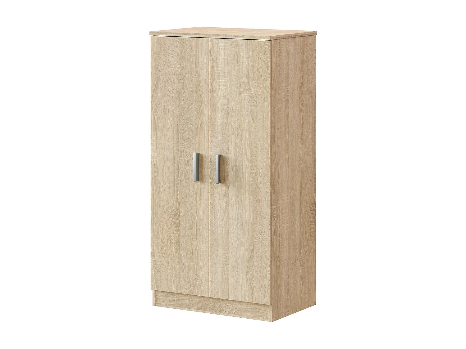 Armoire à chaussures en bois coloris chêne canadien - Dim : Longueur 55 x Hauteur 108 x Profondeur 36 cm