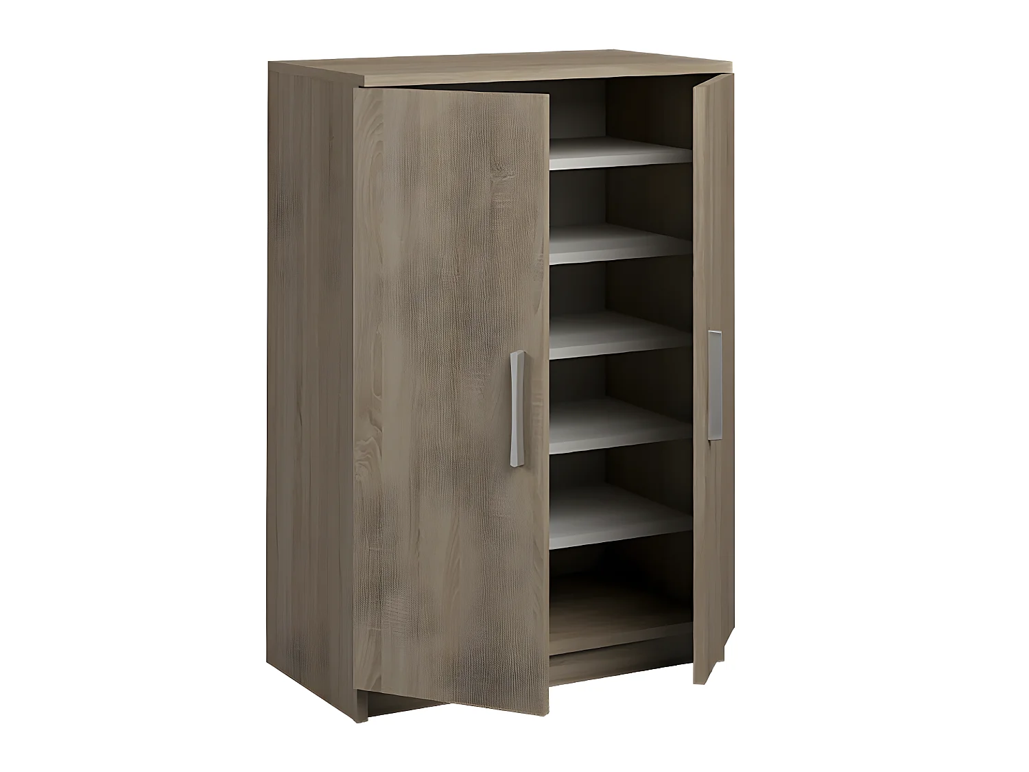 Armoire Meuble à chaussures coloris chêne cortez - Hauteur 90 x Longueur 60 x Profondeur 35.6 cm