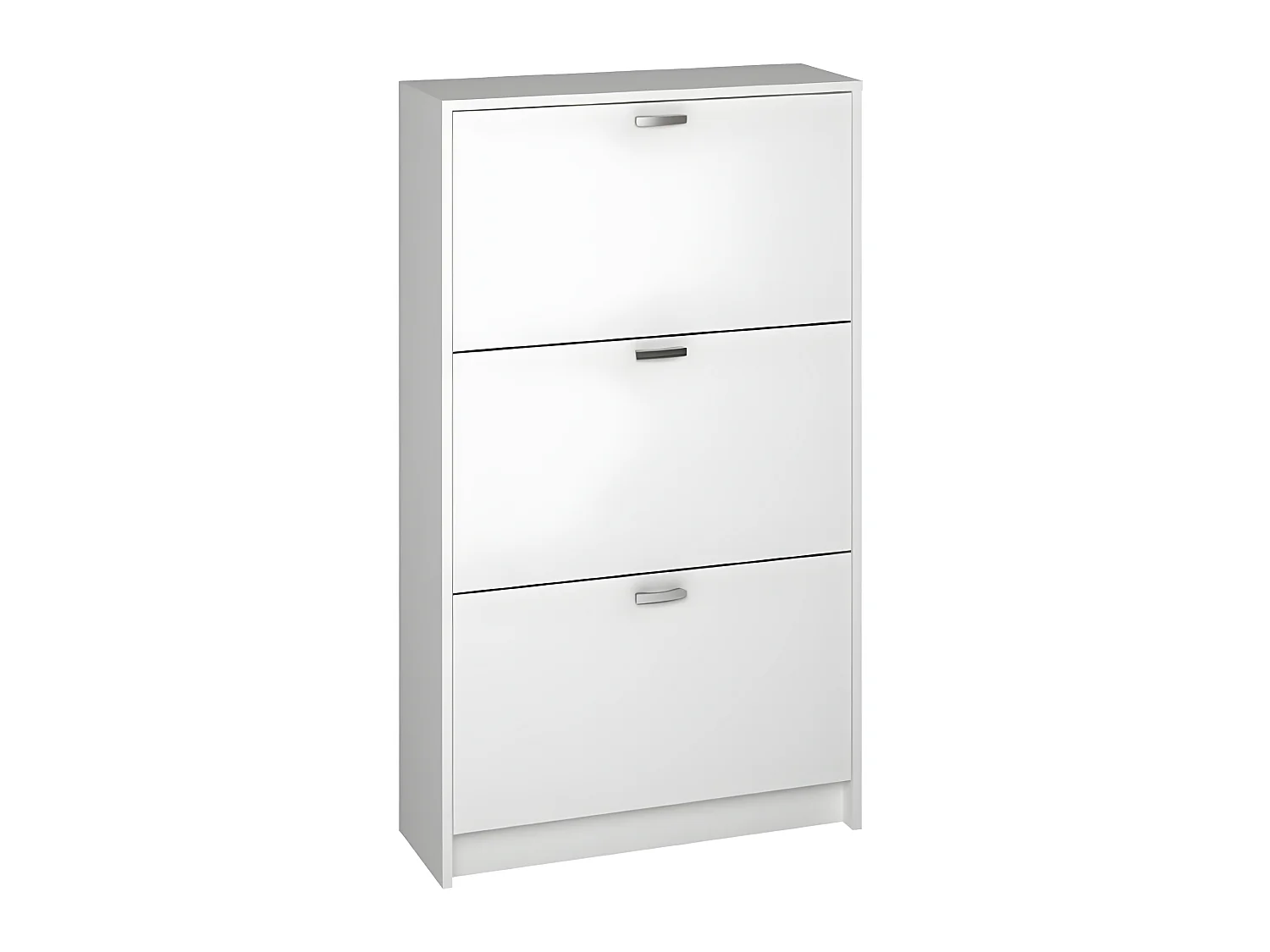 Commode, Meuble à chaussures, coloris blanc - Longueur 70 x Hauteur 120 x Profondeur 25 cm