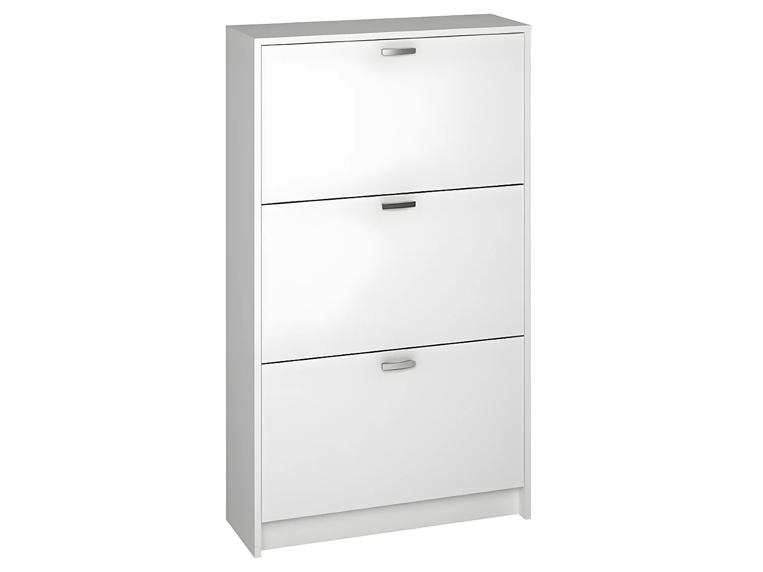 Commode, Meuble à chaussures, coloris blanc - Longueur 70 x Hauteur 120 x Profondeur 25 cm