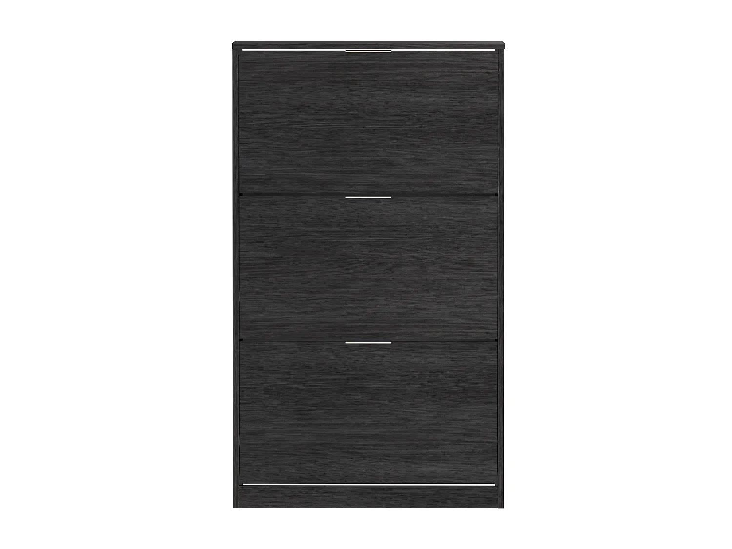 Meuble à chaussures coloris gris en mélamine - Longueur 75 x Profondeur 24 x Hauteur 128 cm