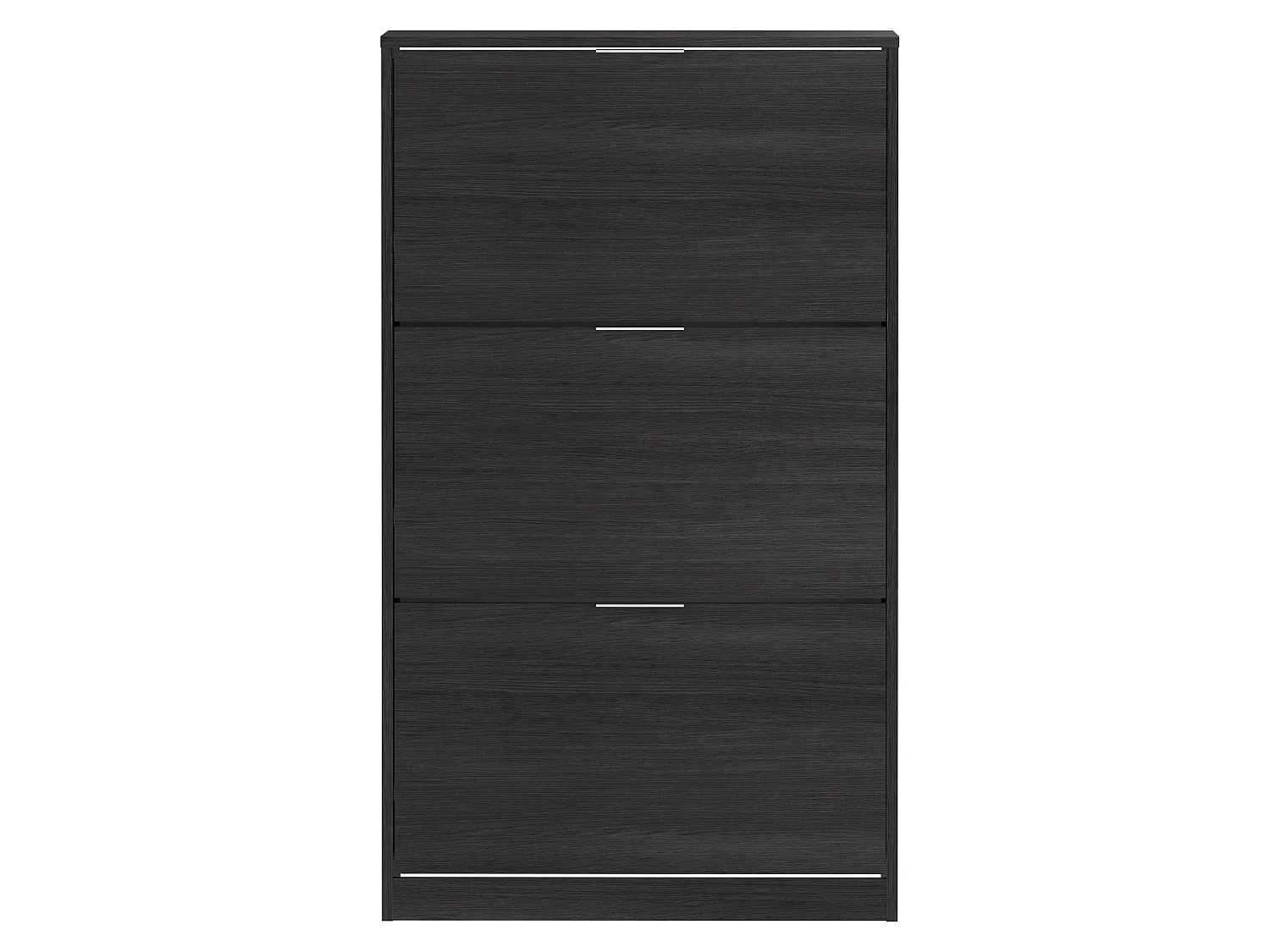 Meuble à chaussures coloris gris en mélamine - Longueur 75 x Profondeur 24 x Hauteur 128 cm