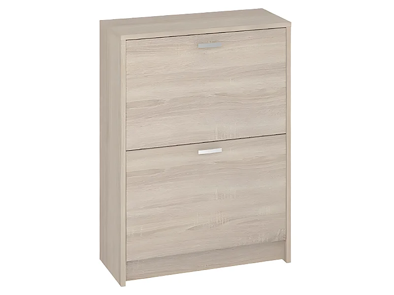 Commode, Meuble à chaussures coloris chêne - Longueur 60 x Hauteur 82 x Profondeur 25 cm