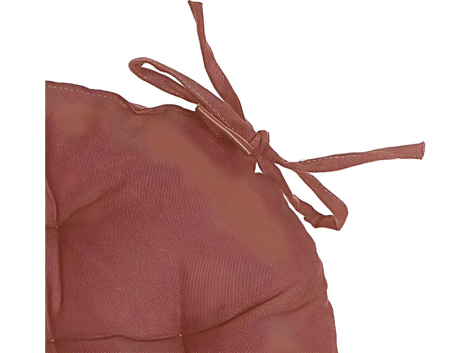 Lot de 6 galettes de chaise rondes en coton coloris terracotta - 38 x 38 cm