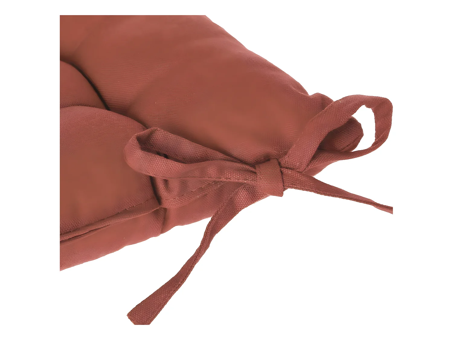 Lot de 6 galettes de chaise en coton coloris terracotta - L.38 x l.38 cm