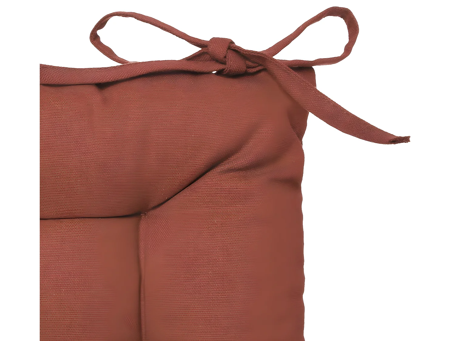 Lot de 6 galettes de chaise en coton coloris terracotta - L.38 x l.38 cm