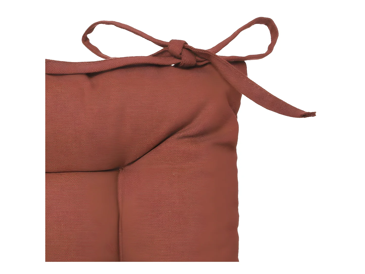 Lot de 4 galettes de chaise en coton coloris terracotta - L.38 x l.38 cm