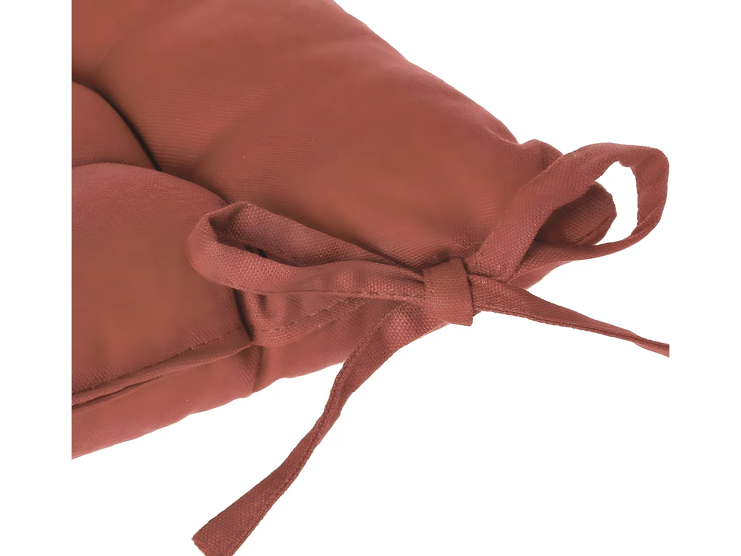 Lot de 4 galettes de chaise en coton coloris terracotta - L.38 x l.38 cm