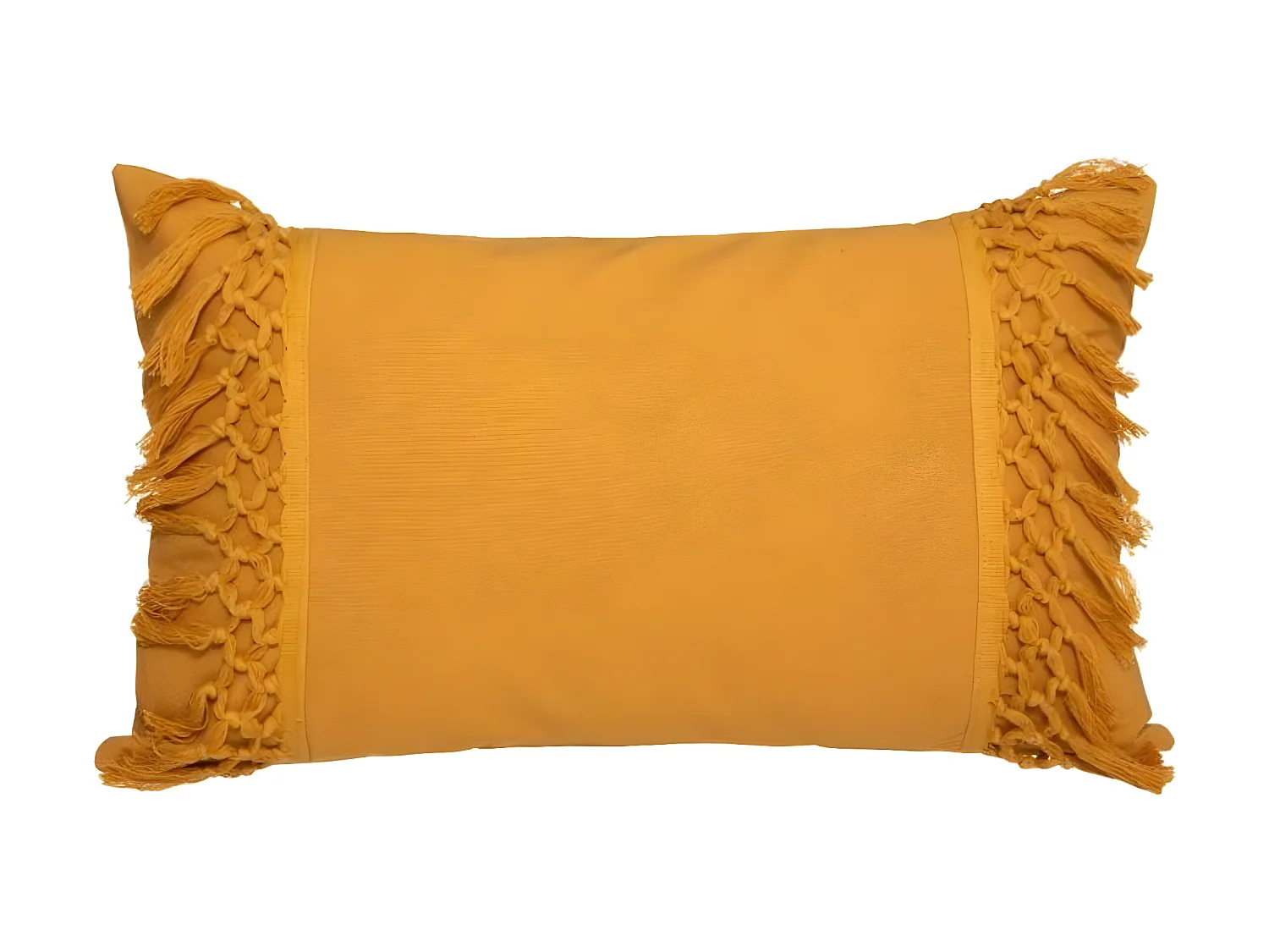 Lot de 2 coussins coloris Ocre en coton / polyester - Longueur 50 x Profondeur 7 x Hauteur 30 cm