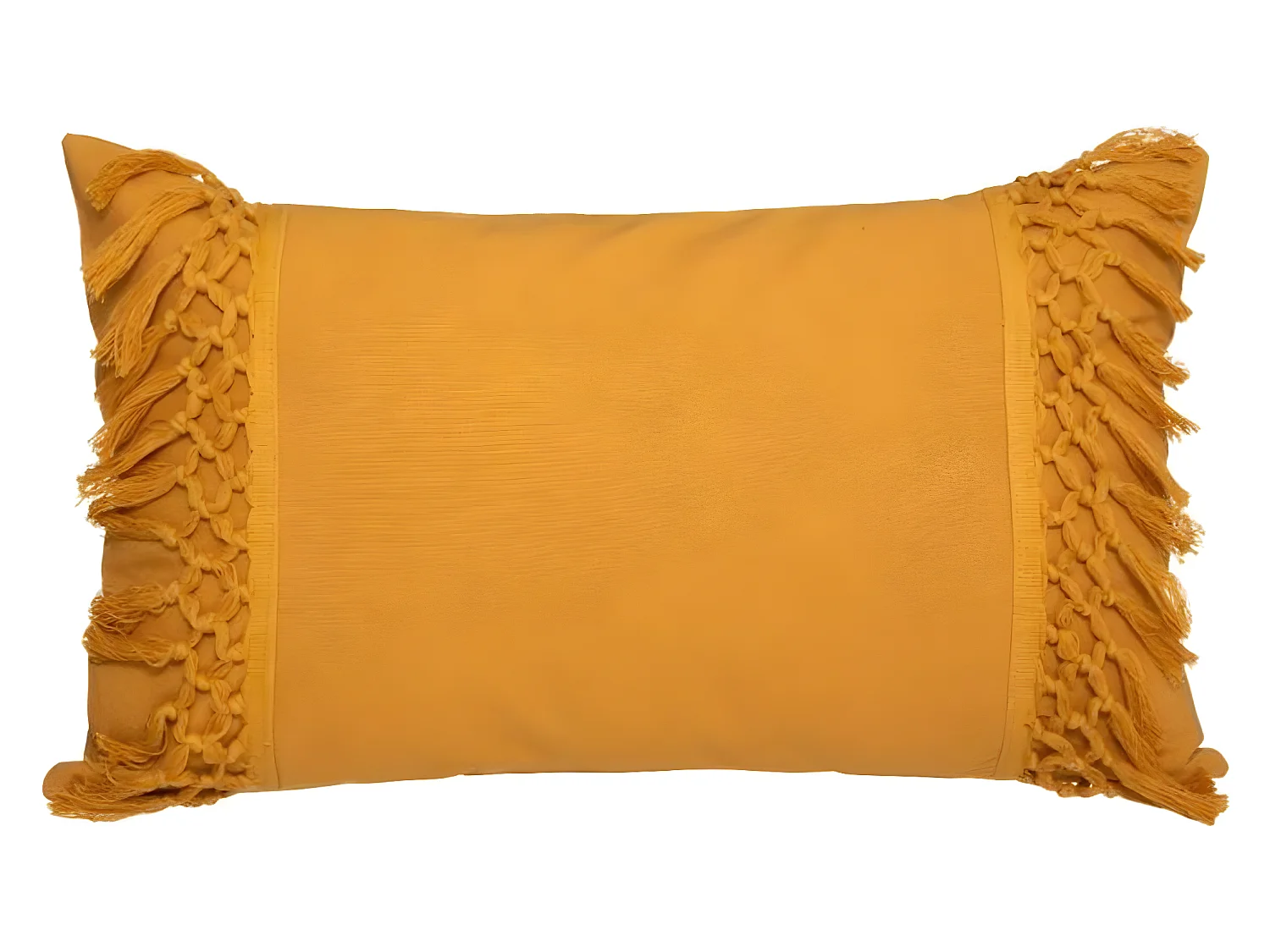 Lot de 2 coussins coloris Ocre en coton / polyester - Longueur 50 x Profondeur 7 x Hauteur 30 cm