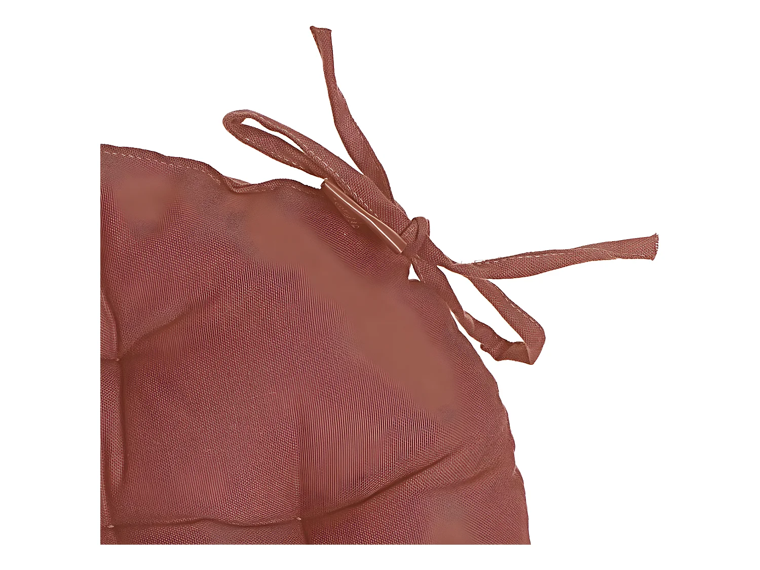 Lot de 4 galettes de chaise rondes en coton coloris terracotta - 38 x 38 cm