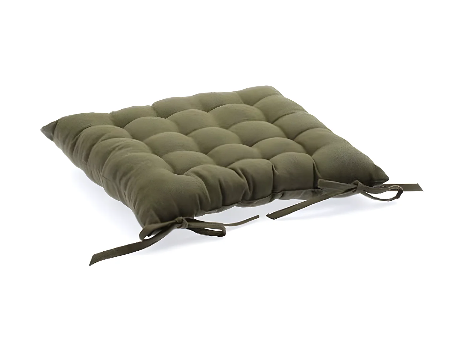 Lot de 6 Coussins de chaise en coton Taupe, 38 x 38 cm