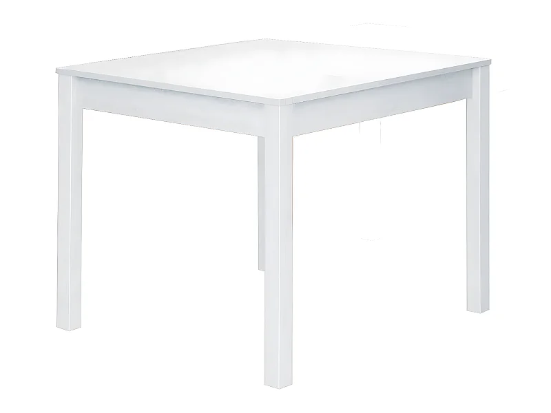 Table à manger coloris blanc - longueur 90 x profondeur 90 cm
