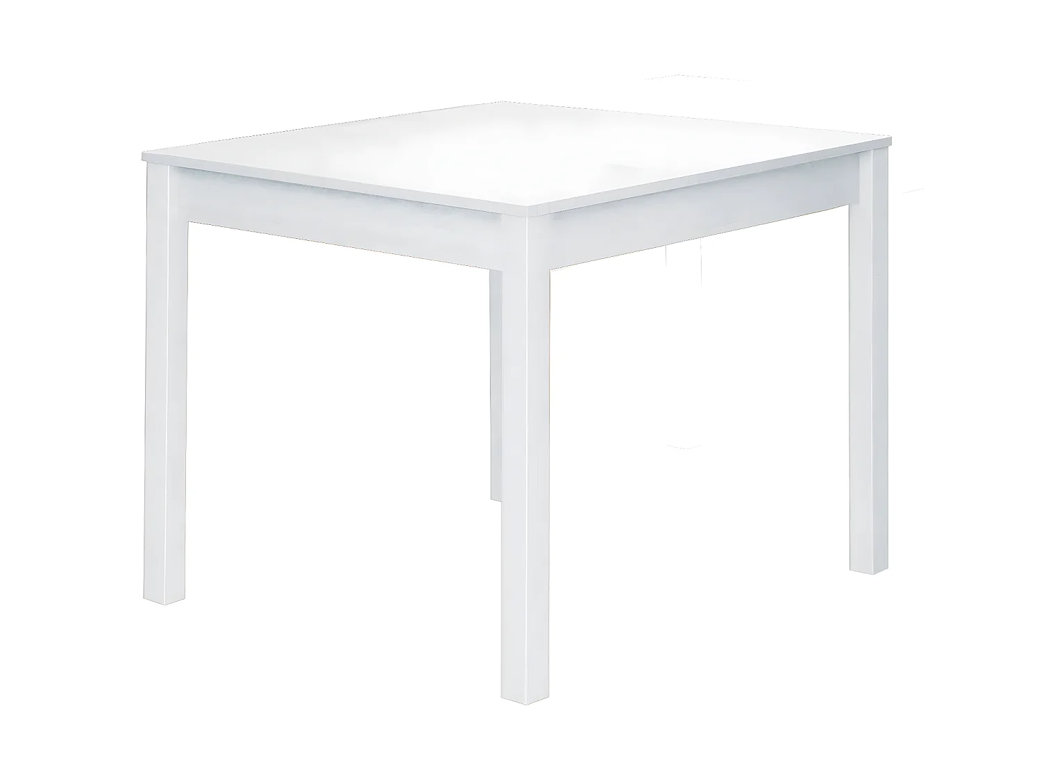 Table à manger coloris blanc - longueur 90 x profondeur 90 cm