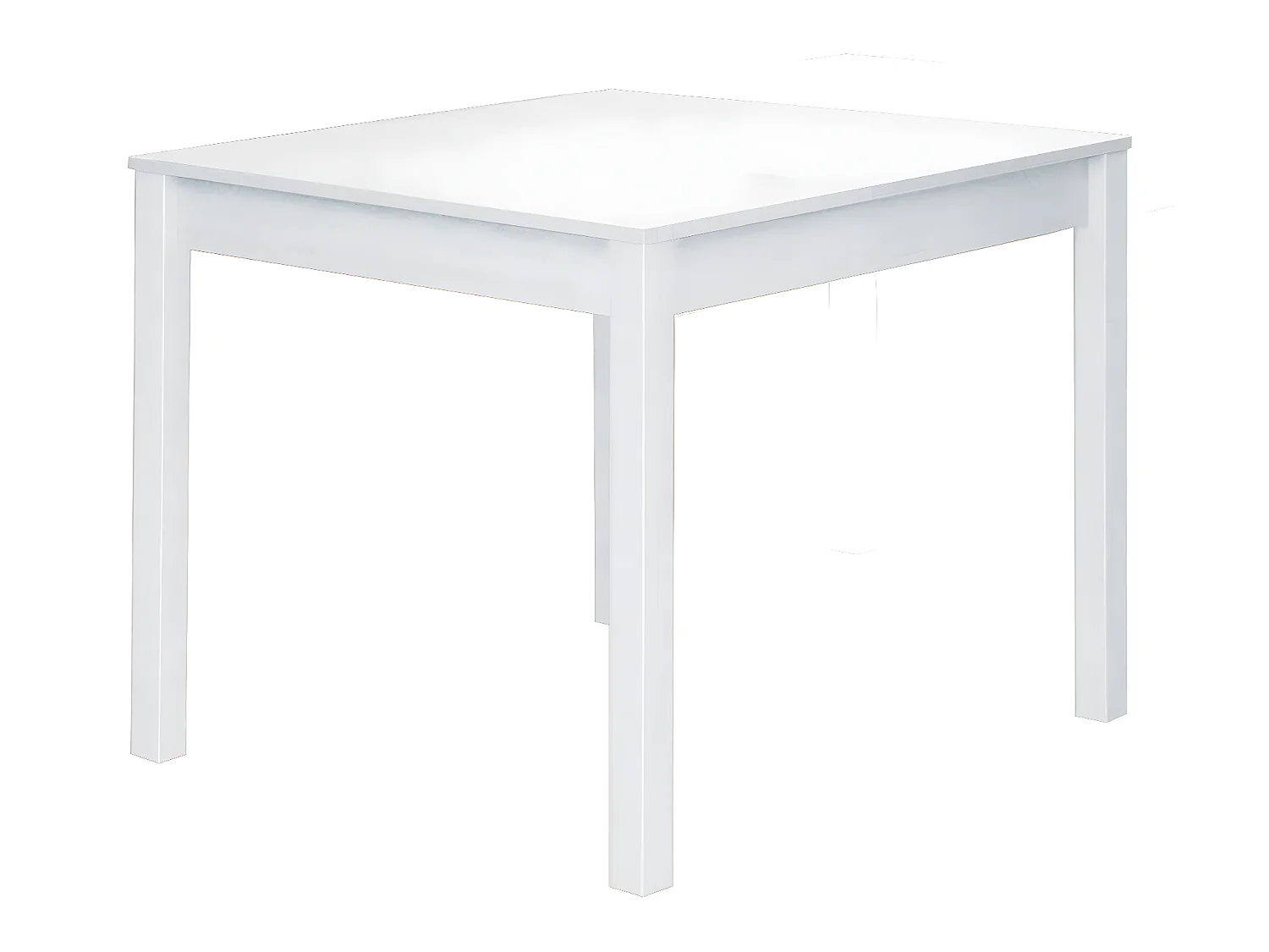 Table à manger coloris blanc - longueur 90 x profondeur 90 cm