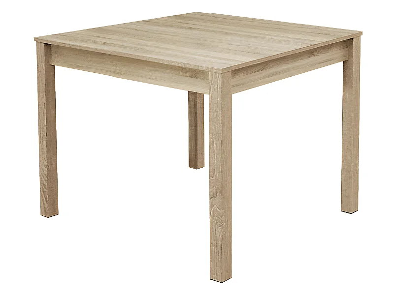 Table à manger coloris Chêne Cambrian - longueur 90 x profondeur 90 cm