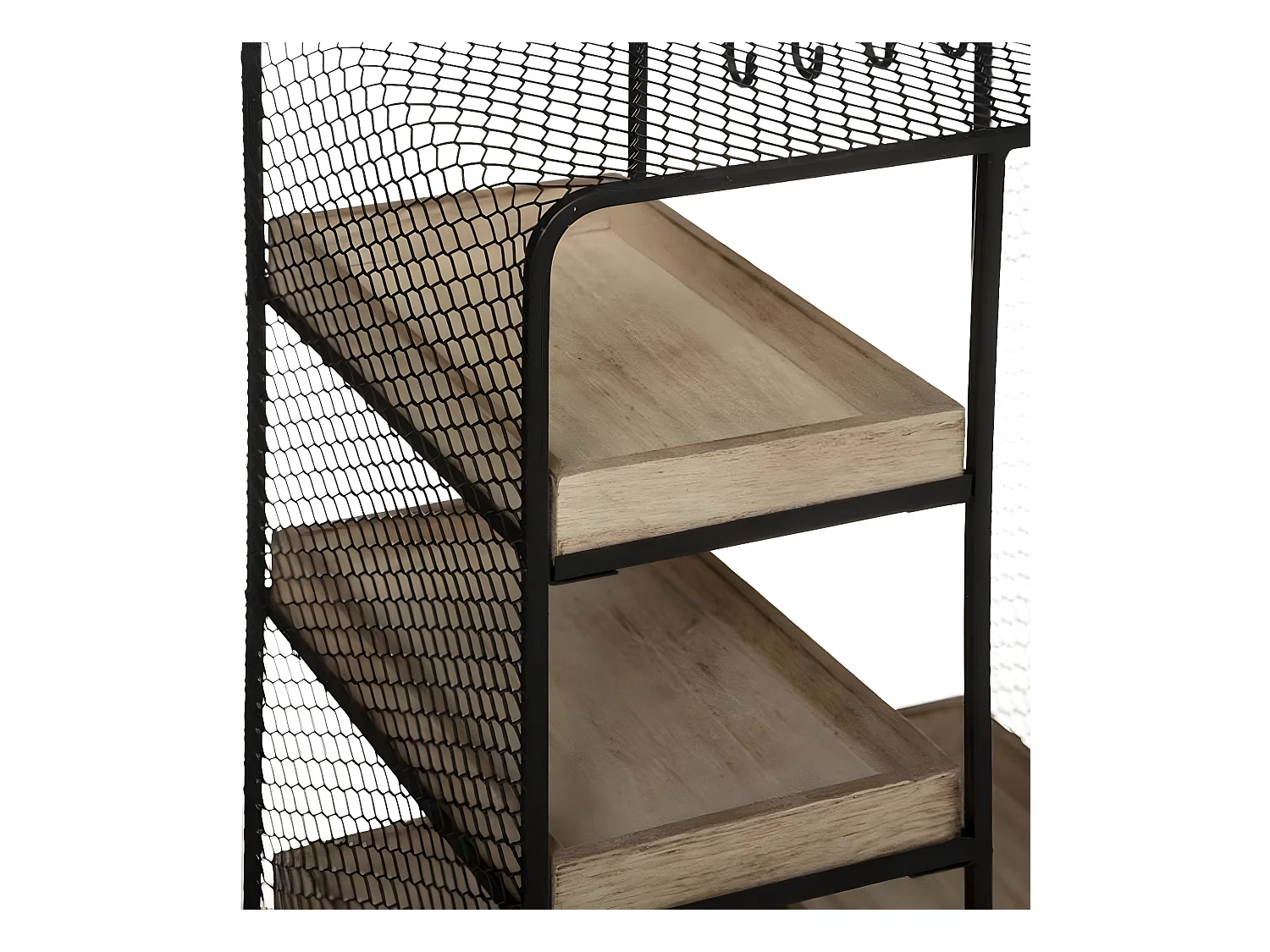 Porte-bijoux dressing coloris Noir en bois / métal - Longueur 20 x Profondeur 15 x Hauteur 28 cm