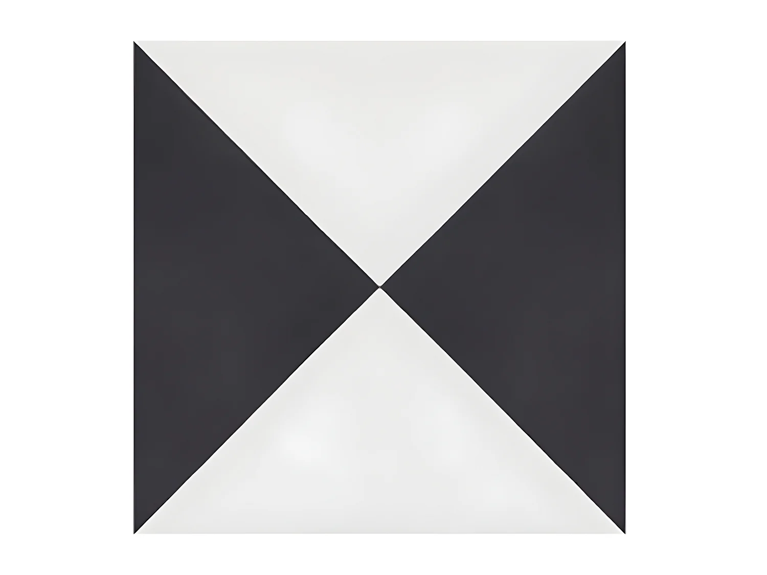 4 Carreaux de ciment véritable 0,16m2 / Carreaux de ciment artisanaux coloris noir/blanc pour sol et mur - l.20 x L.20 cm