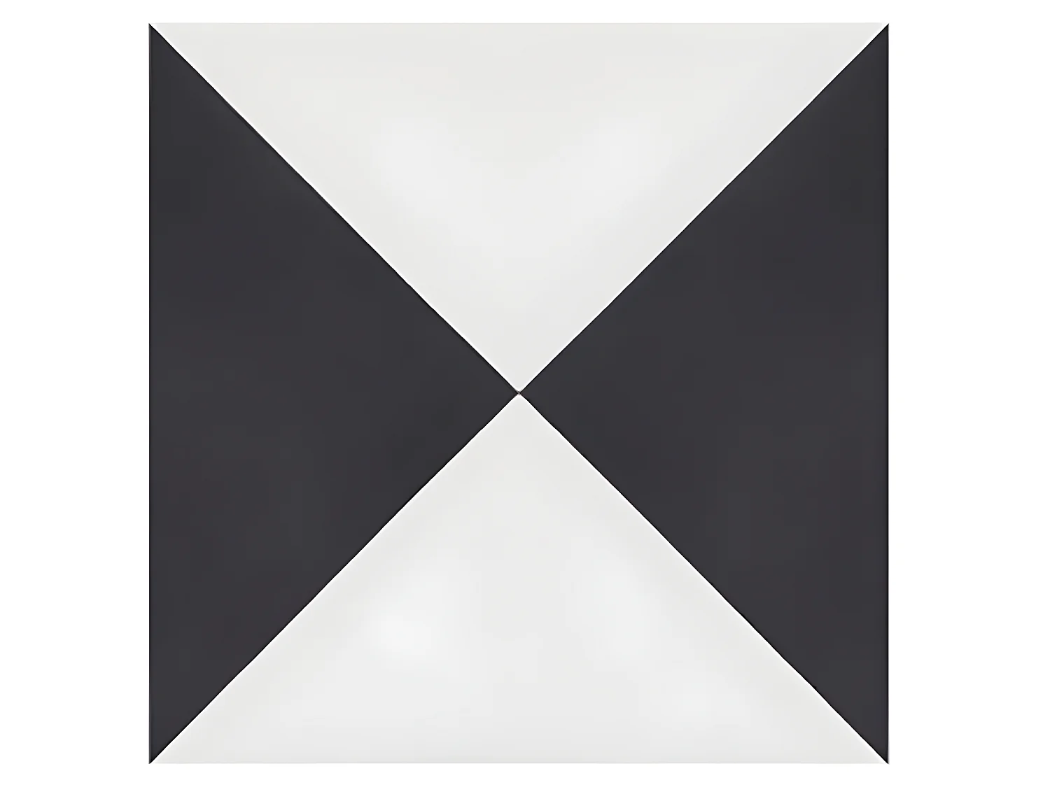 4 Carreaux de ciment véritable 0,16m2 / Carreaux de ciment artisanaux coloris noir/blanc pour sol et mur - l.20 x L.20 cm