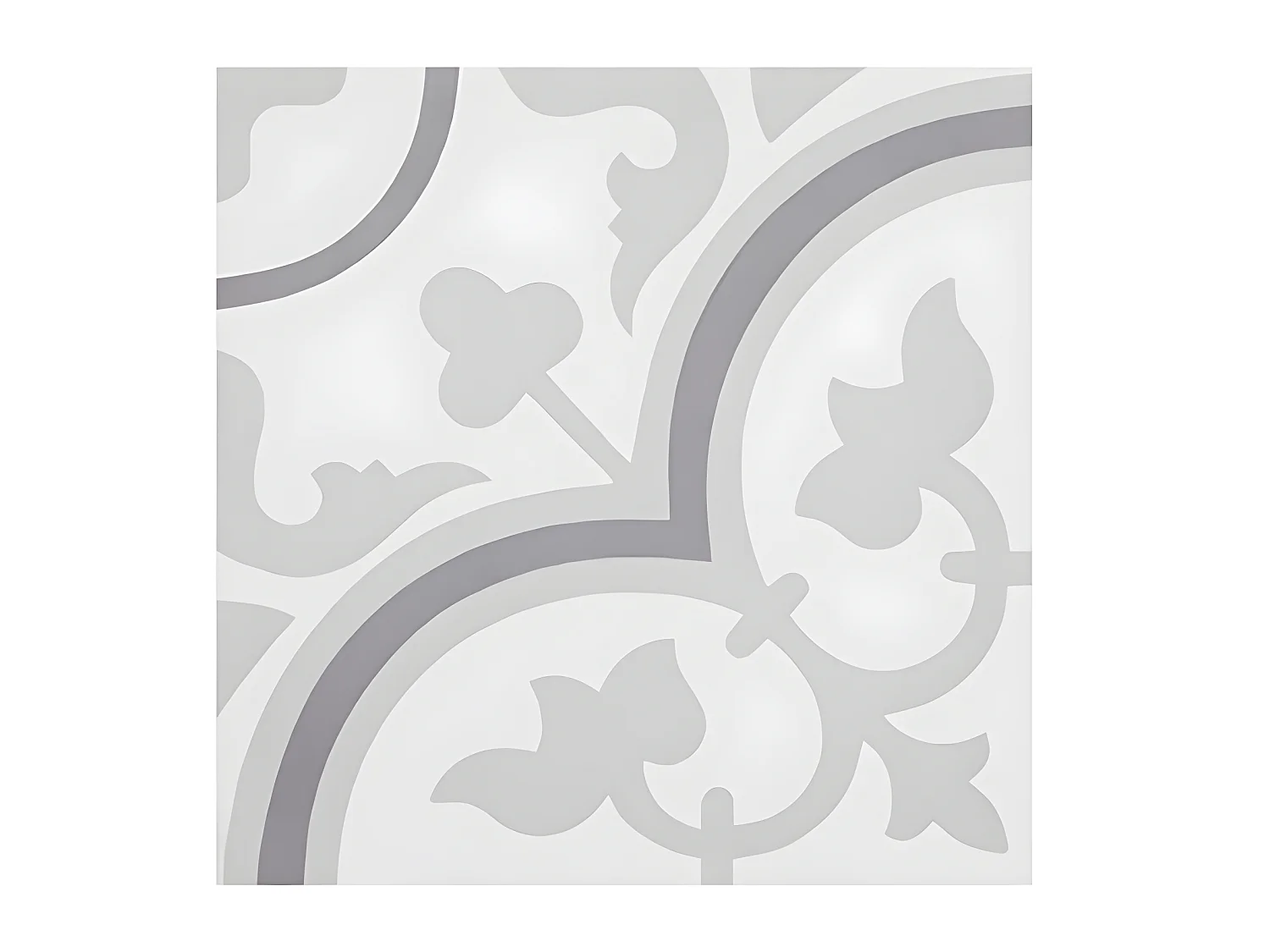 4 Carreaux de ciment véritable 0,48m2 / Carreaux de ciment artisanaux pour sol et mur coloris Gris - l.20 x L.20 cm