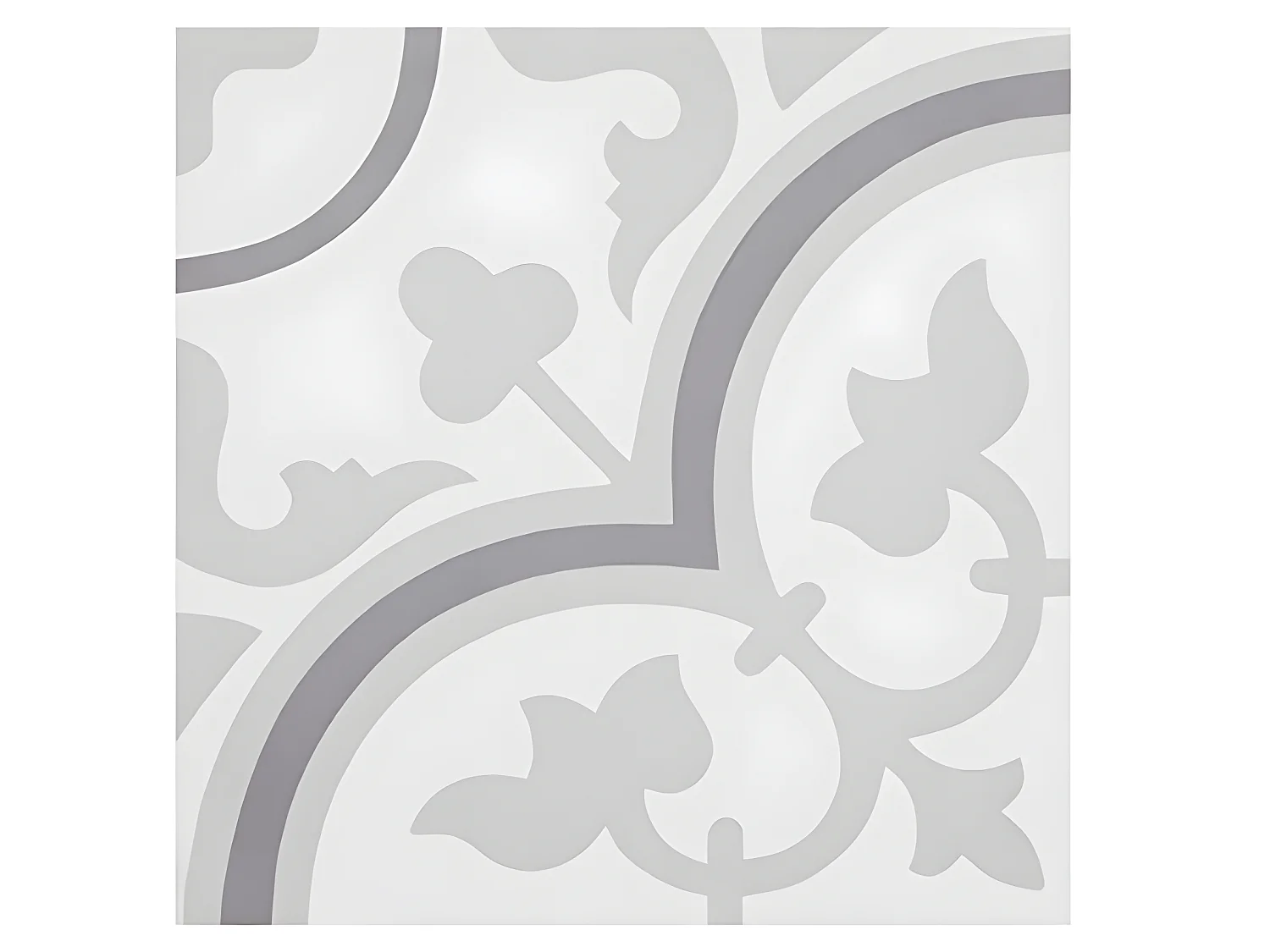 4 Carreaux de ciment véritable 0,48m2 / Carreaux de ciment artisanaux pour sol et mur coloris Gris - l.20 x L.20 cm