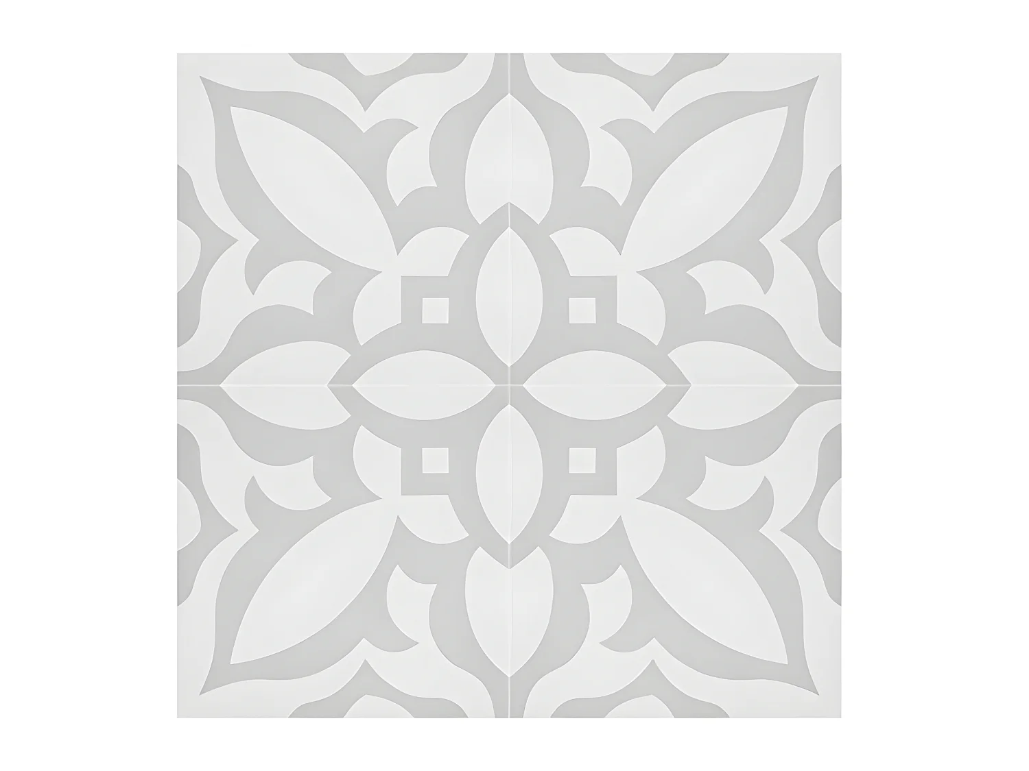 4 Carreaux de ciment véritable 0,16m2 /Carreaux de ciment artisanaux pour sol et mur coloris gris - l.20 x L.20 cm