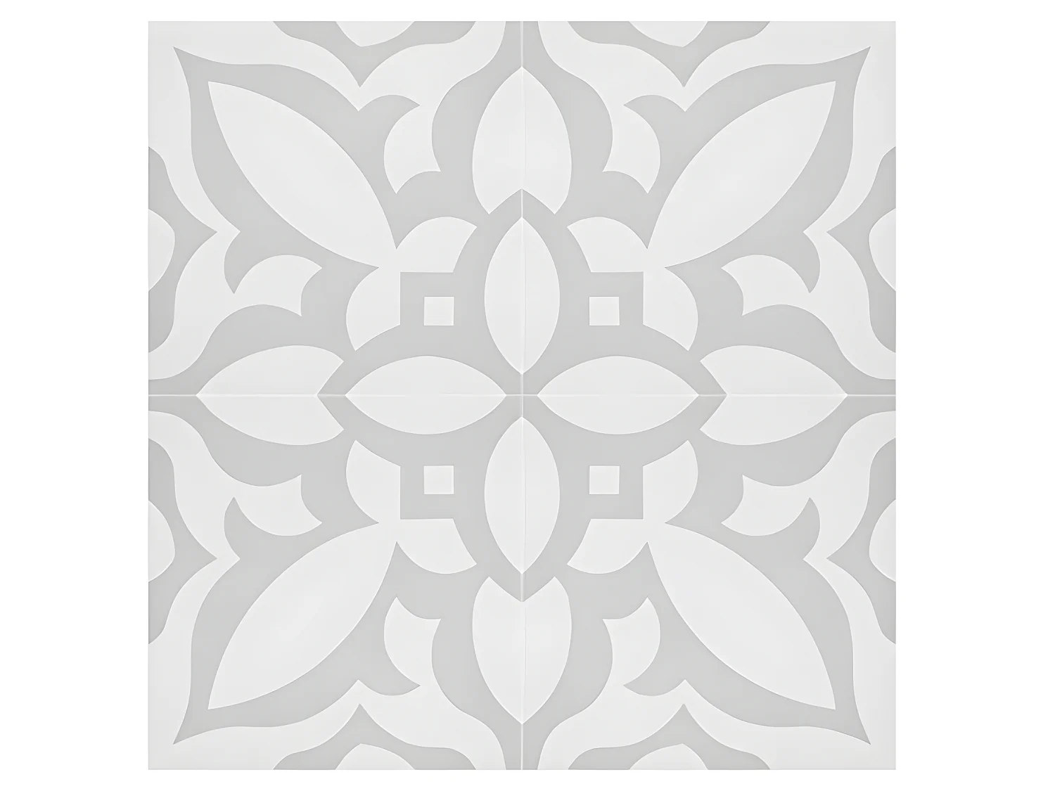 4 Carreaux de ciment véritable 0,16m2 /Carreaux de ciment artisanaux pour sol et mur coloris gris - l.20 x L.20 cm