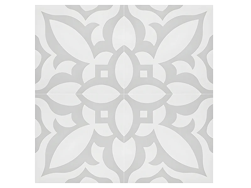 4 Carreaux de ciment véritable 0,16m2 /Carreaux de ciment artisanaux pour sol et mur coloris gris - l.20 x L.20 cm