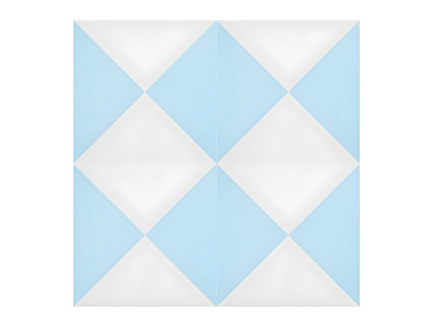 4 Carreaux de ciment véritable 0,16m2 / Carreaux de ciment artisanaux pour sol et mur coloris Bleu - l.20 x L.20 cm