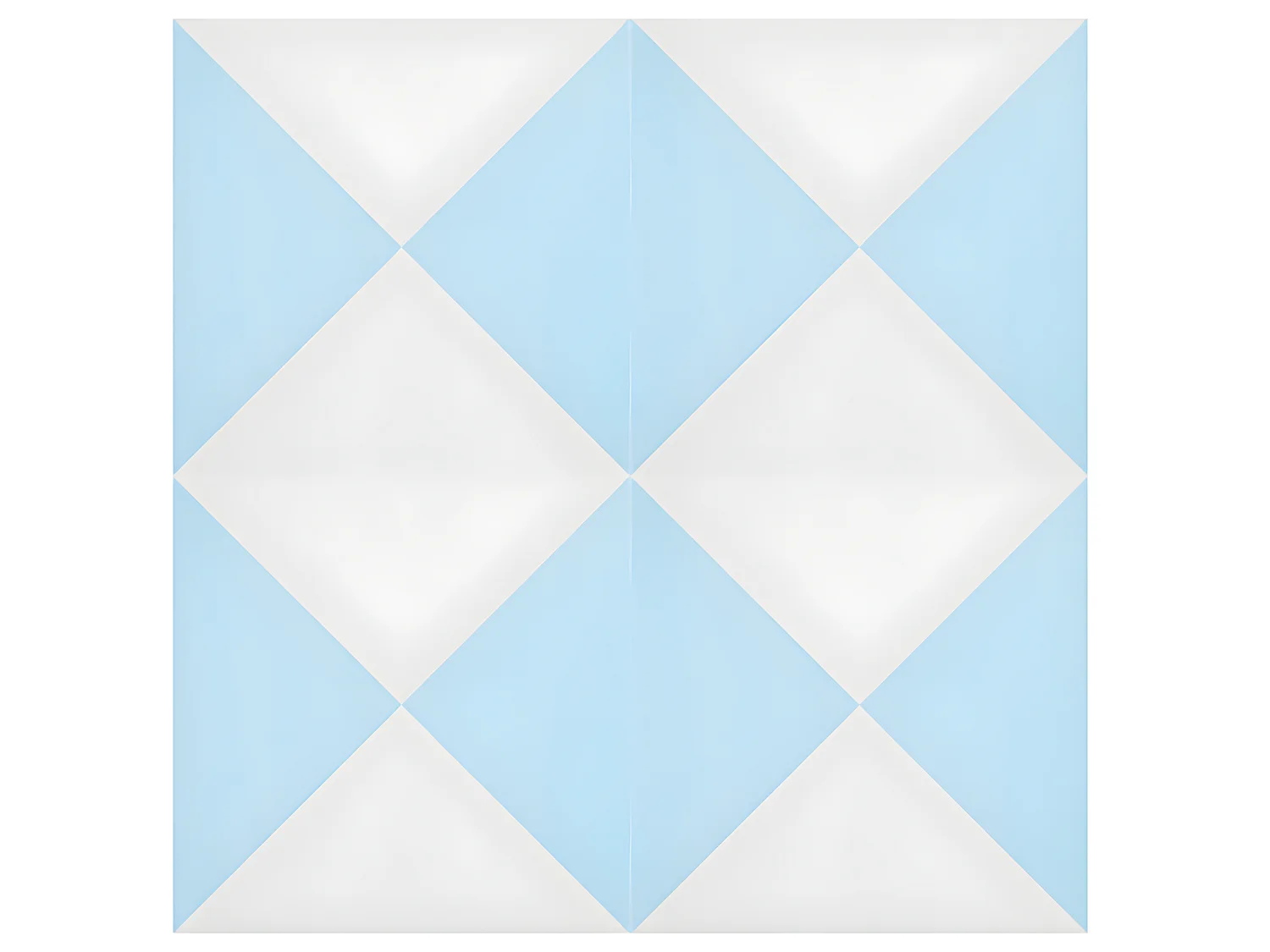 4 Carreaux de ciment véritable 0,16m2 / Carreaux de ciment artisanaux pour sol et mur coloris Bleu - l.20 x L.20 cm