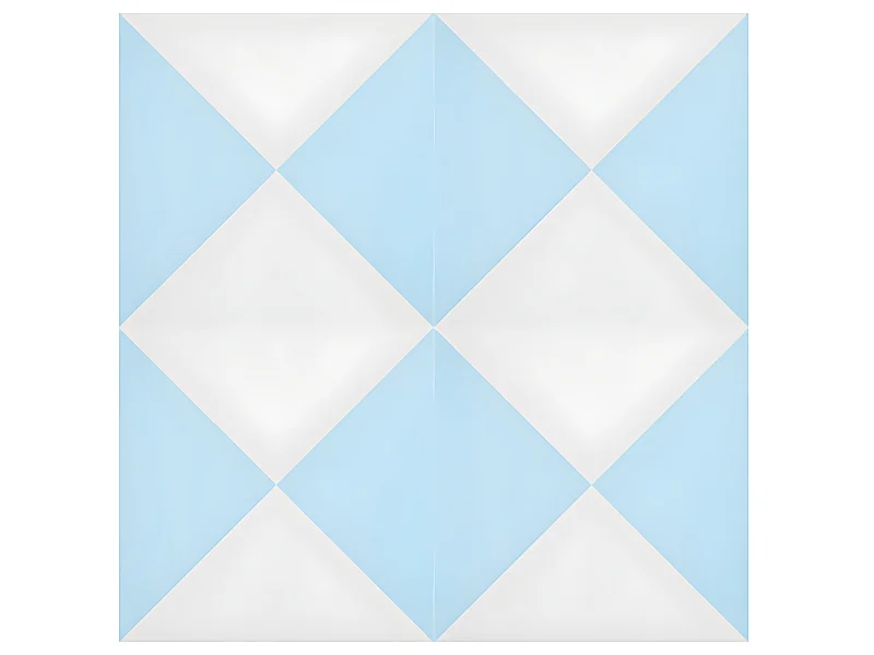 4 Carreaux de ciment véritable 0,16m2 / Carreaux de ciment artisanaux pour sol et mur coloris Bleu - l.20 x L.20 cm