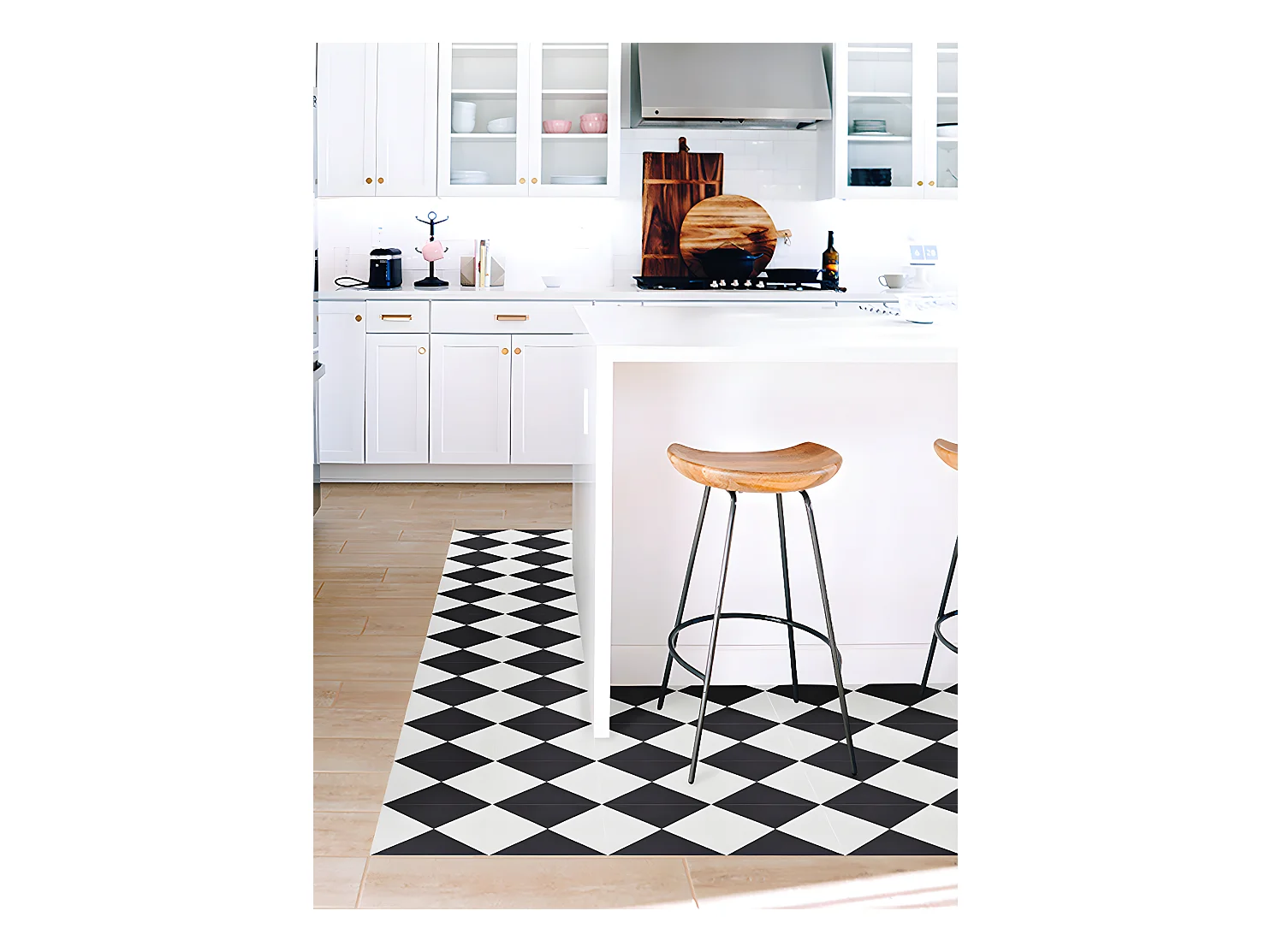 12 Carreaux de ciment véritable 0,48m2 / Carreaux de ciment artisanaux coloris noir pour sol et mur - l.20 x L.20 cm