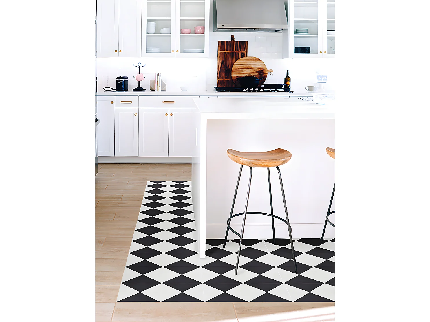 12 Carreaux de ciment véritable 0,48m2 / Carreaux de ciment artisanaux coloris noir pour sol et mur - l.20 x L.20 cm