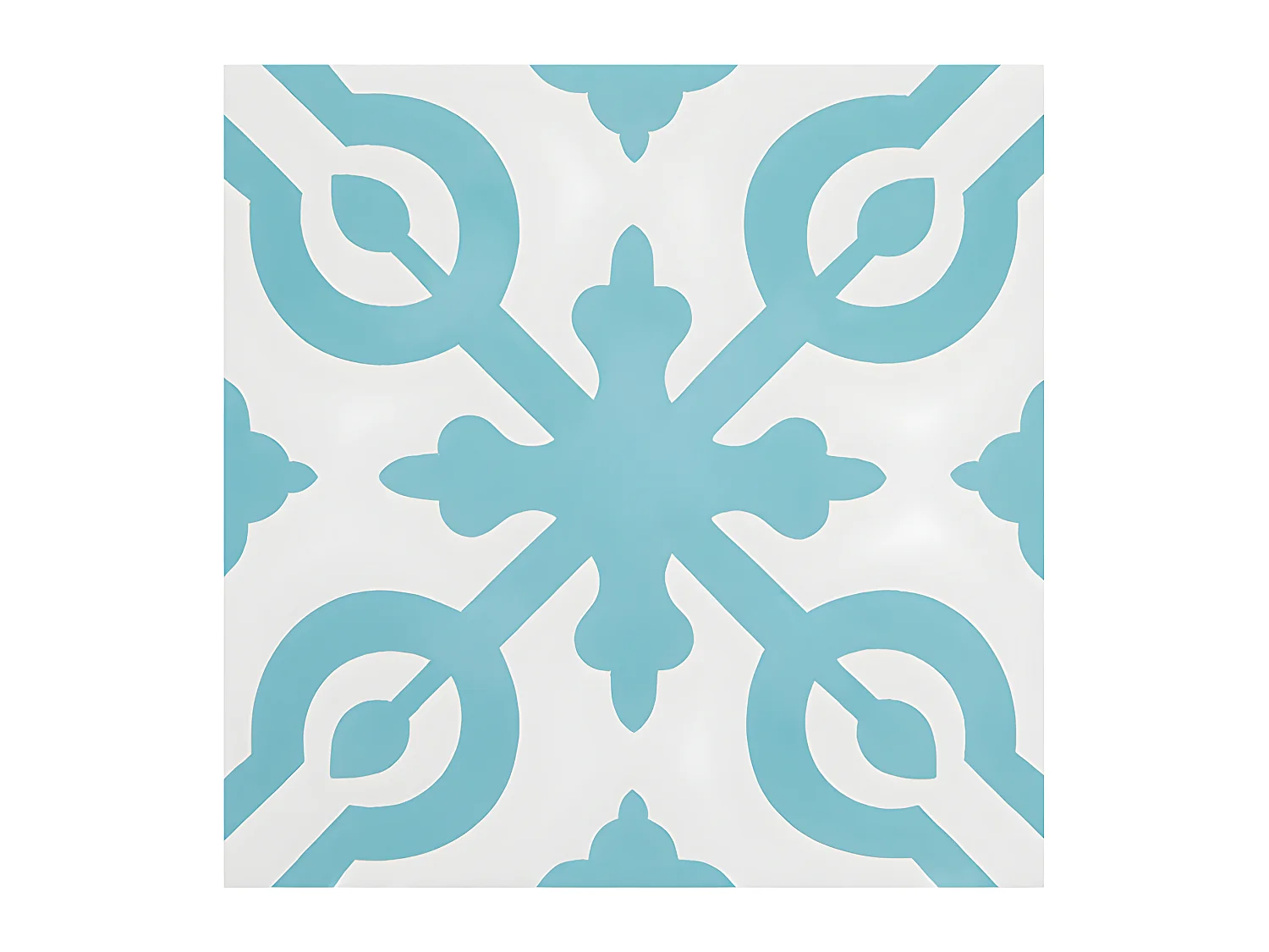 4 Carreaux de ciment véritable 0,16m2 / Carreaux de ciment artisanaux coloris Bleu pour sol et mur - l.20 x L.20 cm