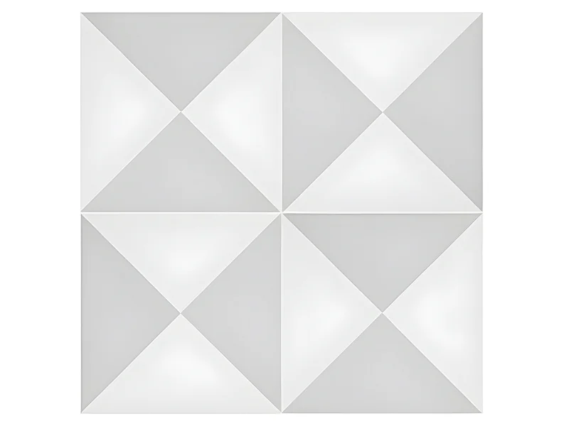 4 Carreaux de ciment véritable 0,16m2 / Carreaux de ciment artisanaux pour sol et mur coloris gris/blanc - l.20 x L.20 cm