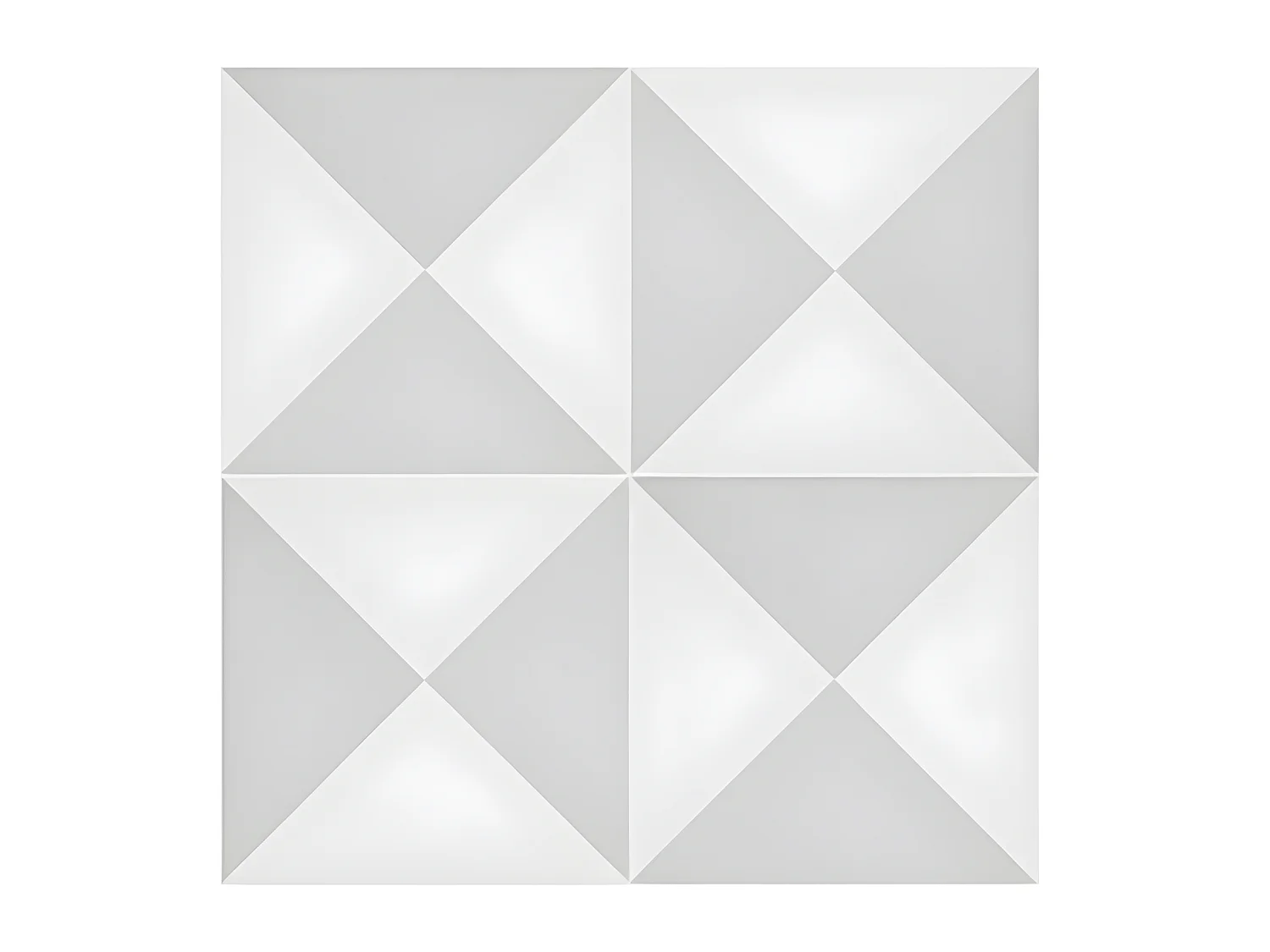 4 Carreaux de ciment véritable 0,16m2 / Carreaux de ciment artisanaux pour sol et mur coloris gris/blanc - l.20 x L.20 cm