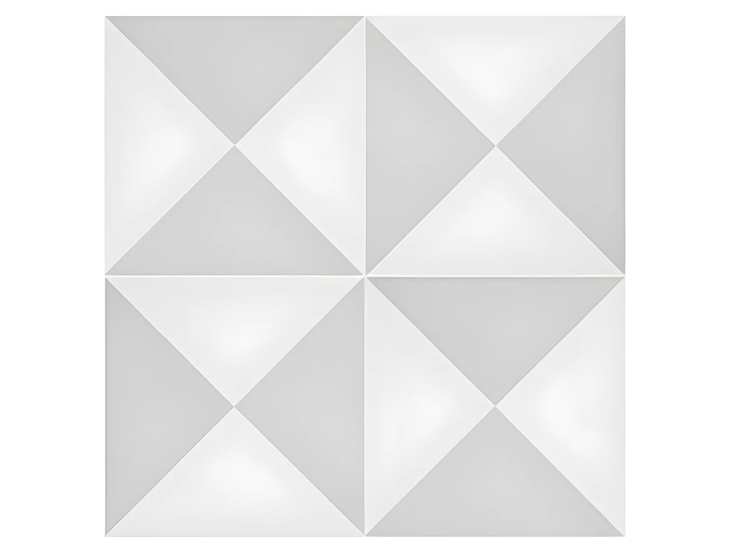 4 Carreaux de ciment véritable 0,16m2 / Carreaux de ciment artisanaux pour sol et mur coloris gris/blanc - l.20 x L.20 cm