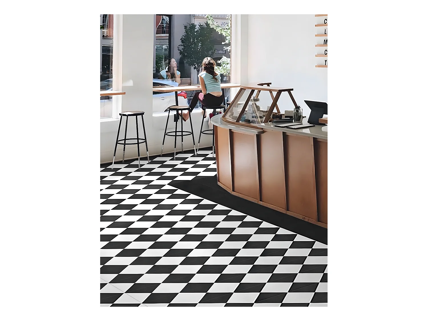 12 Carreaux de ciment véritable 0,48m2 / Carreaux de ciment artisanaux coloris Blanc cassé pour sol et mur - l.20 x L.20 cm