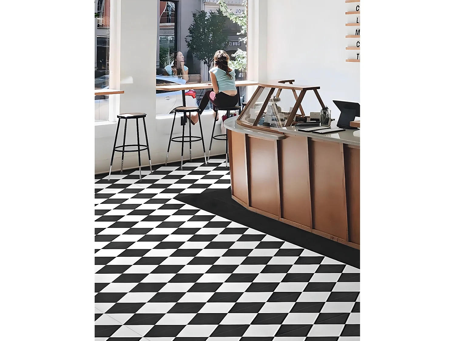 12 Carreaux de ciment véritable 0,48m2 / Carreaux de ciment artisanaux coloris Blanc cassé pour sol et mur - l.20 x L.20 cm